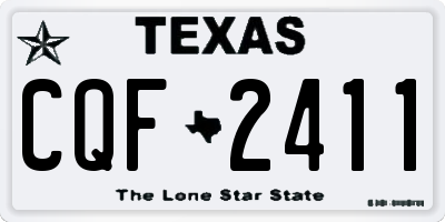 TX license plate CQF2411