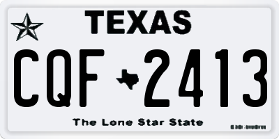 TX license plate CQF2413