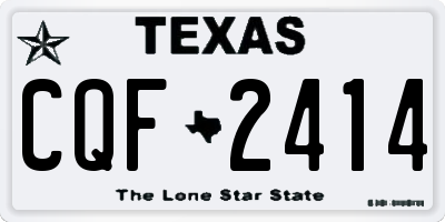 TX license plate CQF2414
