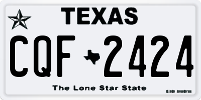 TX license plate CQF2424