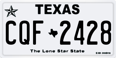 TX license plate CQF2428