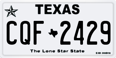 TX license plate CQF2429