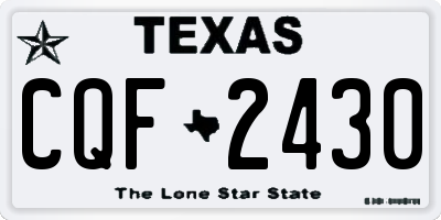 TX license plate CQF2430