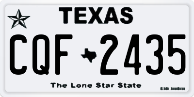TX license plate CQF2435
