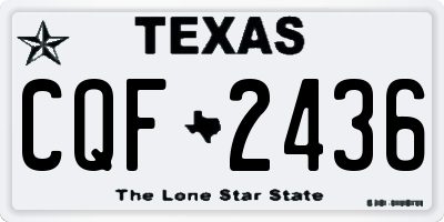 TX license plate CQF2436