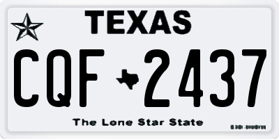 TX license plate CQF2437