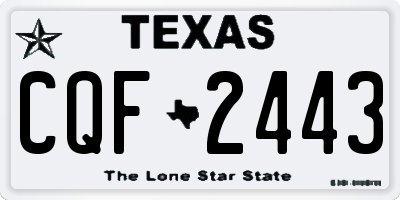 TX license plate CQF2443