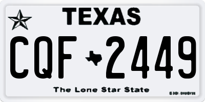 TX license plate CQF2449