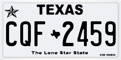 TX license plate CQF2459
