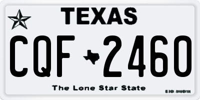 TX license plate CQF2460