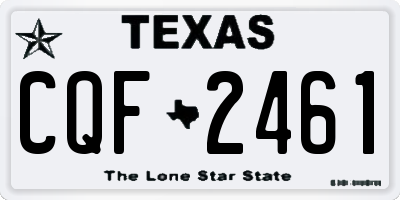 TX license plate CQF2461