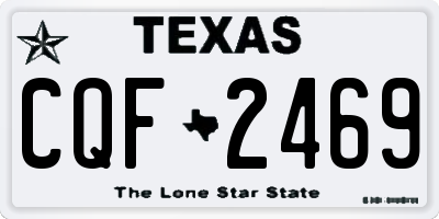 TX license plate CQF2469