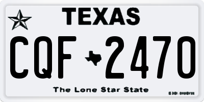 TX license plate CQF2470