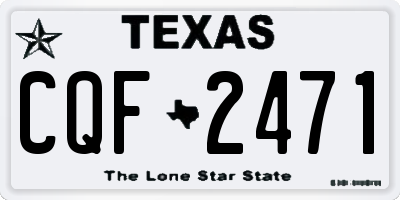 TX license plate CQF2471
