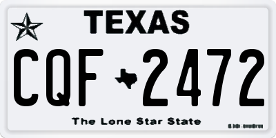 TX license plate CQF2472