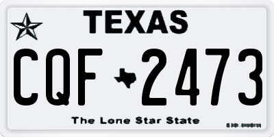 TX license plate CQF2473