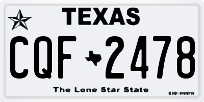 TX license plate CQF2478