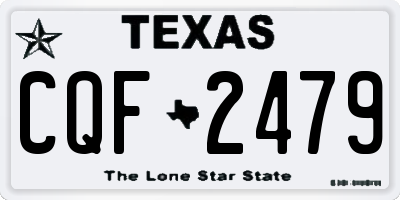 TX license plate CQF2479