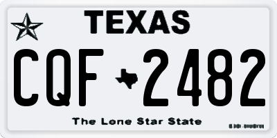 TX license plate CQF2482