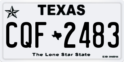 TX license plate CQF2483