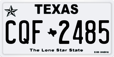 TX license plate CQF2485