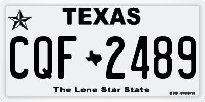 TX license plate CQF2489