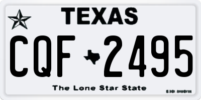 TX license plate CQF2495