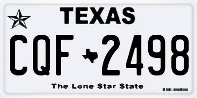 TX license plate CQF2498