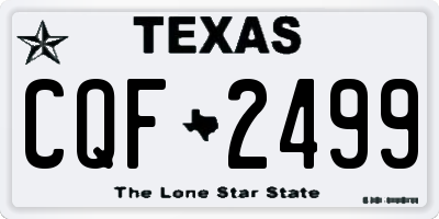 TX license plate CQF2499