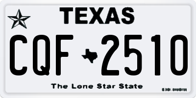 TX license plate CQF2510