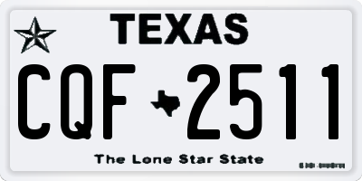TX license plate CQF2511