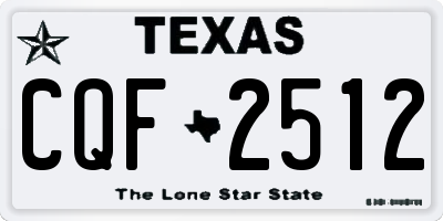TX license plate CQF2512