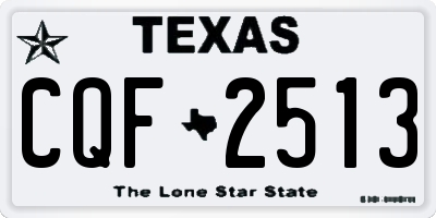 TX license plate CQF2513
