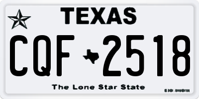 TX license plate CQF2518