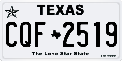 TX license plate CQF2519