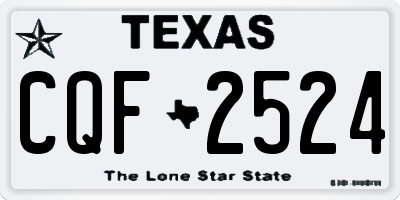 TX license plate CQF2524