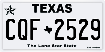 TX license plate CQF2529