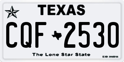 TX license plate CQF2530