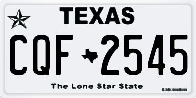 TX license plate CQF2545