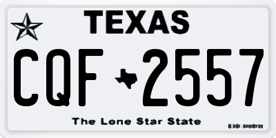 TX license plate CQF2557