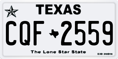 TX license plate CQF2559
