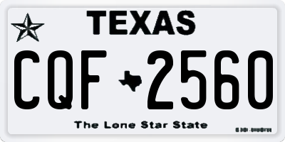 TX license plate CQF2560