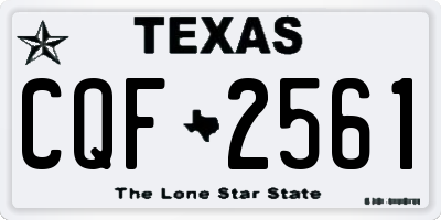 TX license plate CQF2561