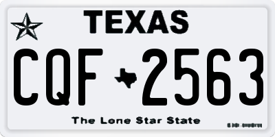 TX license plate CQF2563