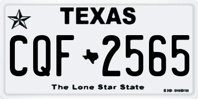 TX license plate CQF2565