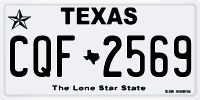 TX license plate CQF2569