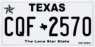 TX license plate CQF2570