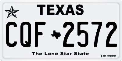 TX license plate CQF2572