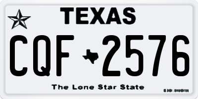 TX license plate CQF2576