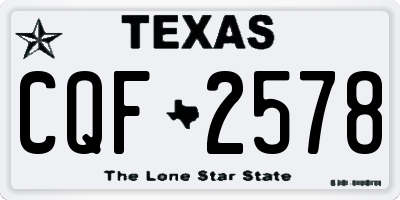 TX license plate CQF2578